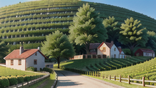 ブドウ畑の急斜面